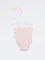 HOP Baby Girls Pink Cotton Romper and Bib -Pack of 2