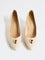 LUNA BLU Ivory Hardware-Detailed Stiletto Pump Shoes