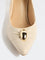 LUNA BLU Ivory Hardware-Detailed Stiletto Pump Shoes