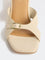 LUNA BLU Ivory Buckle-Strap Wedge Sandals
