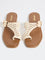 LUNA BLU Ivory Rattan Woven Sandals
