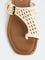 LUNA BLU Ivory Rattan Woven Sandals