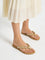 LUNA BLU Gold Floral-Detailed Sandals