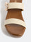 LUNA BLU Ivory Double-Strap Block Sandals