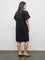 Gia Black Cotton Straight Dress