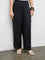 Gia Black Striped High-Rise Trousers