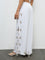 LOV Off-White Embroidered High-Rise Pants