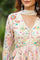 White Pam-lam Top With Floral Printed Lengha