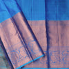 Vibrant Blue Kanjivaram Silk Saree With Copper Zari