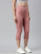 Women Solid Dusty Pink High Rise Training Capri