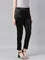 Women Solid Black Mid Rise Shiny Pants