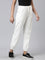 Women Solid Cream Mid Rise Cotton Casual Joggers