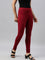 Bright Red Cotton Stretch Churidar
