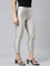 Women Solid Silver Cropped Leggings