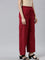 Women Light Maroon Solid Linen Palazzos