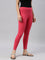Coral Cotton Stretch Ankle Length Leggings