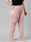 Women Solid Light Pink Mid Rise Cotton Pants