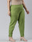 Women Solid Pista Green Cotton Pencil Pant