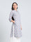 Cotton Geometric Print Straight Kurta