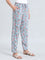 Blue Woven Viscose Printed Lounge Pants