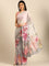 Great satin floral printed saree with Swarovski embroidery