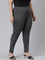 Women Solid Silver Grey Stretch Ponte Pants