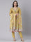 Mustard Silk embroidered with work three piece set
