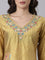 Mustard Silk embroidered with work three piece set