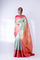 Light Turquoise Kanjivaram Saree Floral Paisley