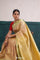 Gold Yellow Floral Jaal Kanjivaram Silk Saree