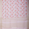 Wineberry Pink Printed Linen Saree With Floral Jaal Pattern