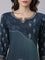 Indigo rayon printed kurta