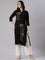 Black Rayon Embroidered Kurta