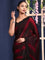 Maroon Shimmer Stone And Thread Embroidery Saree