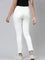 Girls Solid White Jeggings