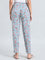 Blue Woven Viscose Printed Lounge Pants