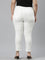 Women Solid White Mid Rise Cropped Jeggings