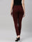 Women Solid Maroon Super Stretch Jeggings