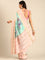 Blue Mysore crepe saree with Zari contrast border