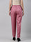 Women Solid Light Wine Comfort Fit Cotton Pants