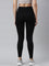 Black Cotton Stretch Yoga Legging