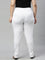 Women Solid White Stretch Ponte Pants