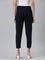 Women Solid Navy Crepe Pants