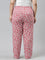 Women Printed Red Cotton Lounge Pants