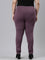 Women Solid Purple Stretch Ponte Pants