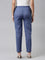 Women Solid Jean Blue Mid Rise Cotton Pants