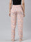 Women Printed Light Pink Woven Viscose Lounge Pants