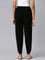 Girls Solid Black Harem Pants