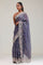 Independence Blue Crafted Jaali Tissue Saree