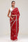 Deep Red Silk Crafted Saree